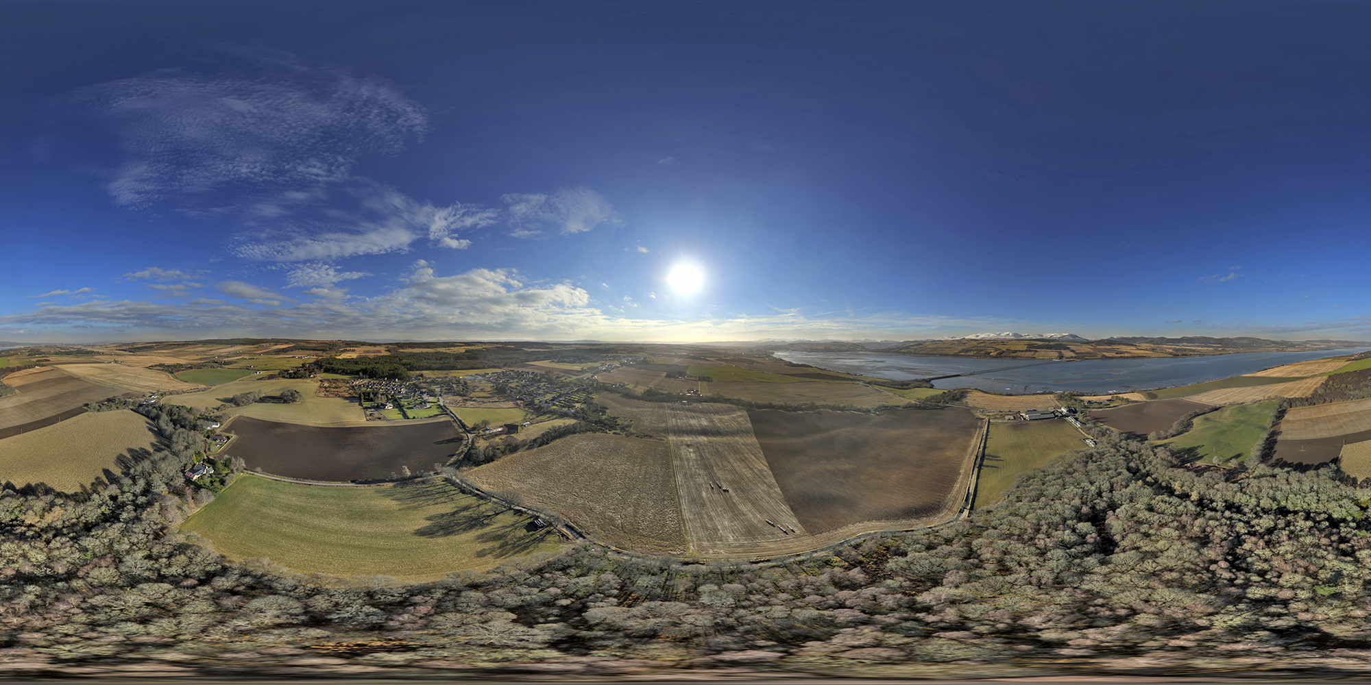 Findon Woods Aerial Panorama