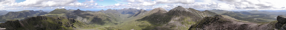 Fisherfield mountain panorama
